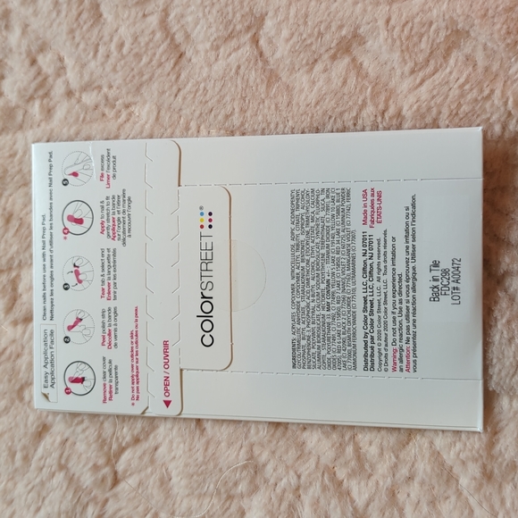 Stocking Stuffer! Color Street 100% Real Nail Polish Strips in Back In Tile - Picture 7 of 8
